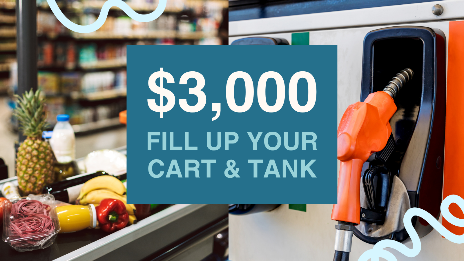 3000 dollars fill up your cart and tank