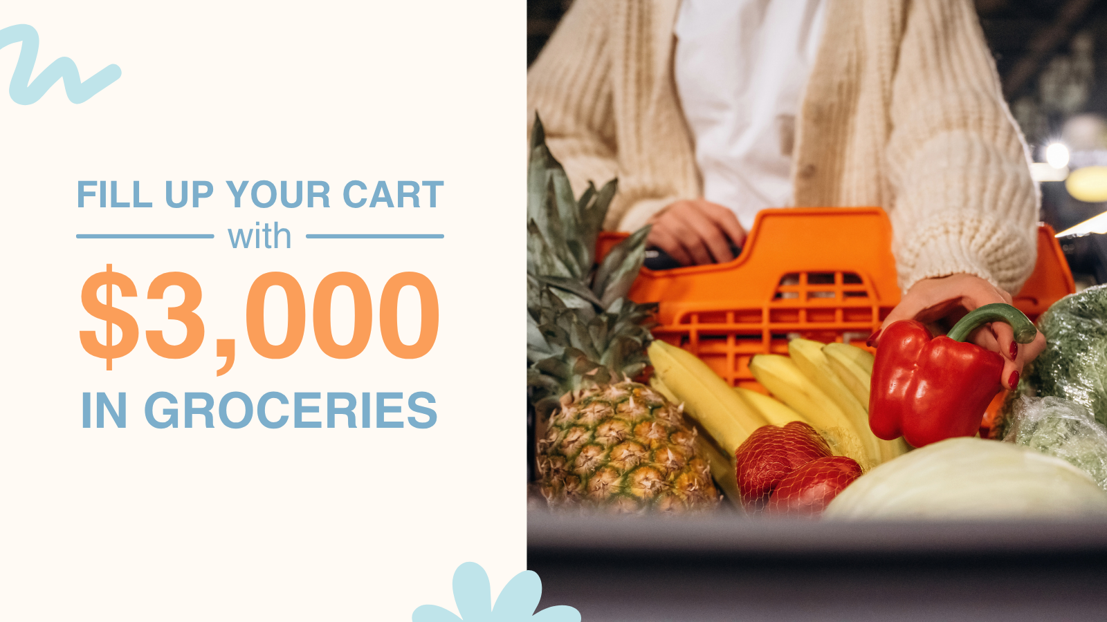 Fill up your tank with 3000 dollars in groceries