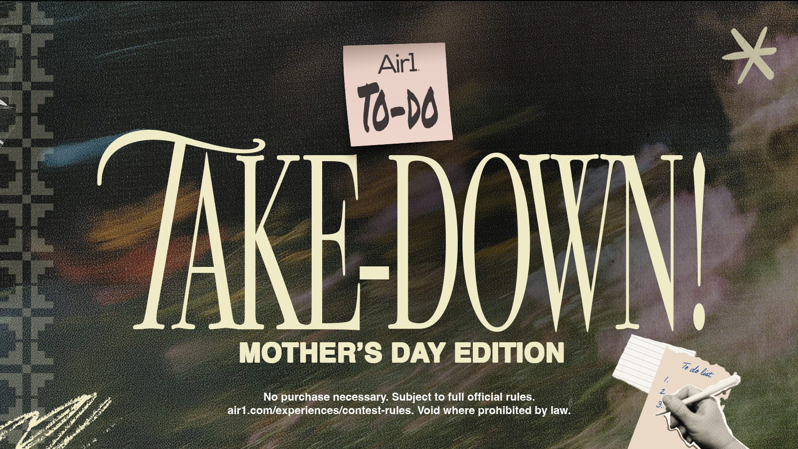 Air1 "To-Do Takedown" - Mother's Day Edition