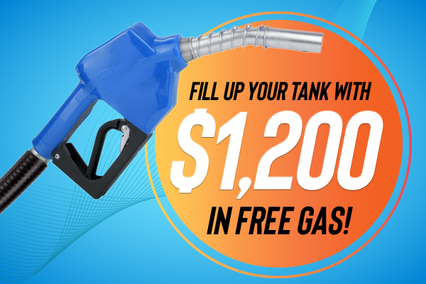Fill up your tank with $1200 in free gas