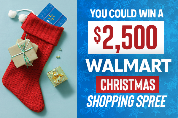You Could Win A $2,500 Walmart Christmas Shopping Spree