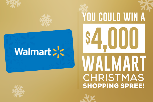 You Could Win a $4,000 Walmart Christmas Shopping Spree