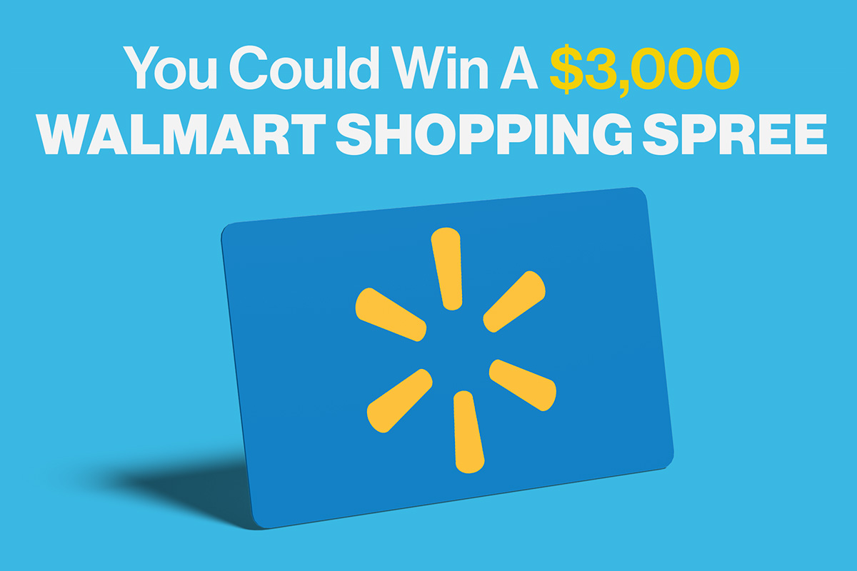 You Could Win a $3,000 Walmart Shopping Spree
