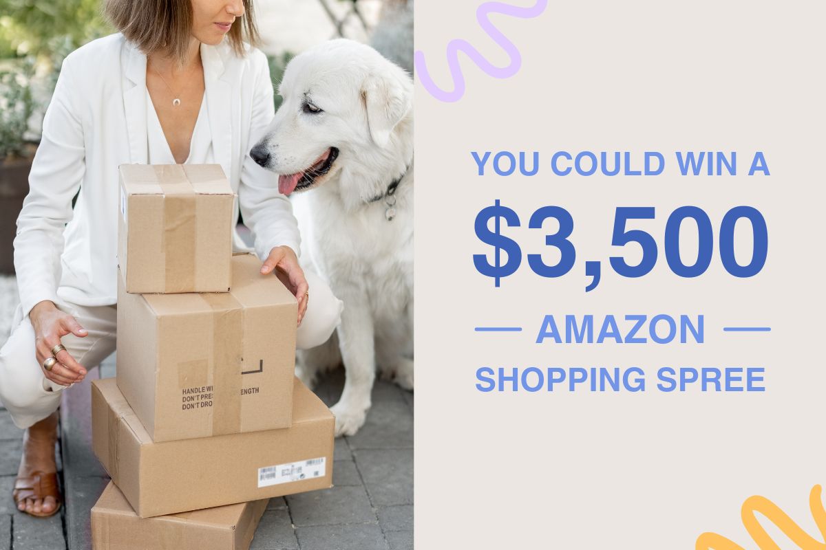 You could win a 3500 dollar Amazon shopping spree