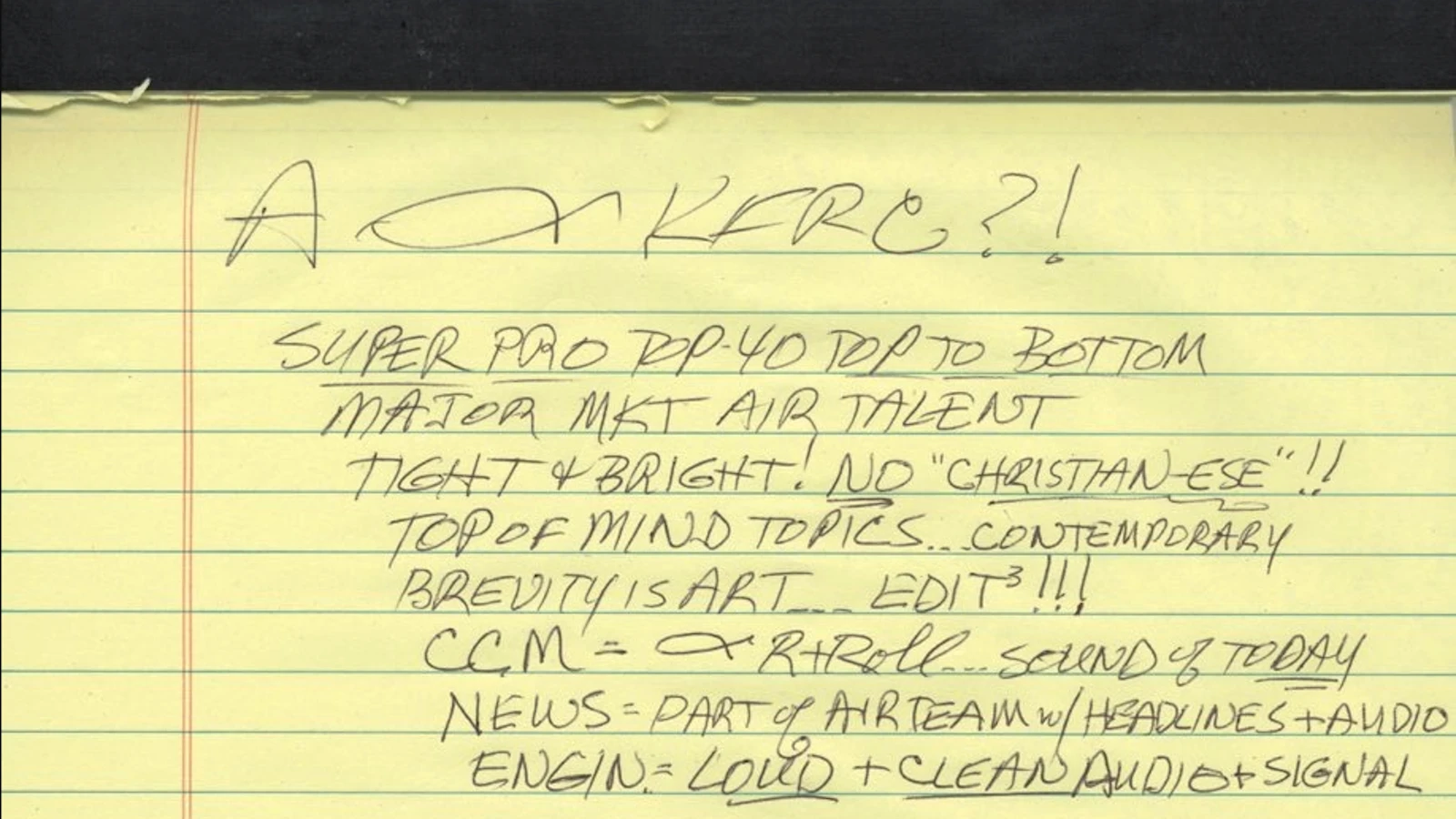 Former mainstream programmer Bob Anthony Fogal sketches out a vision for a new Christian radio station